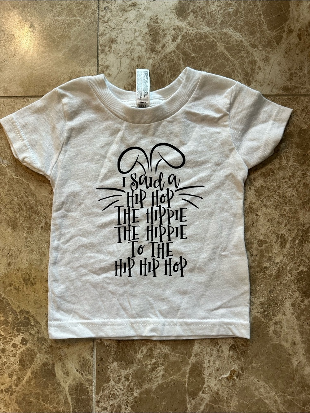 12 Months Rabbit Skins White Bunny Graphic Tee - Hip Hop Lyrics New